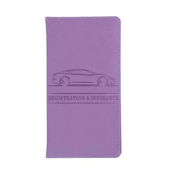 CMrtew Car Registration and Insurance Holder, Leather Auto Glove Box Organizer with Magnetic Shut, Vehicle Compartment Accessories Case for Cards, Driver License & Essential Documents
