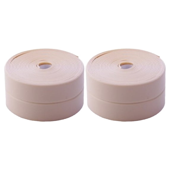 CMrtew Caulk Tape, 2 Rolls Caulking Tape Sealant Strip, Waterproof Self Adhesive Caulk Strip for Bathroom, Kitchen, Shower, Bathtub, Toilet with Sealing Tool(2.2cm x10.5Ft)