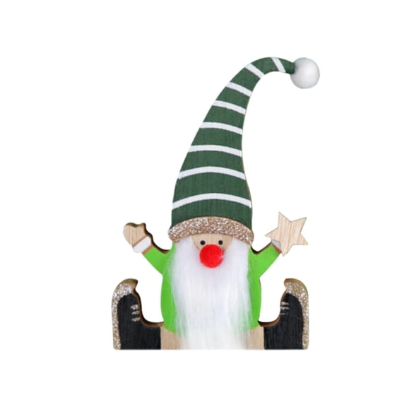 CMrtew Christmas Merry Doll Holiday Decor for Kids' Bedroom & Tree Soft Wood Santa/Elf/Snowman Character Cute Desk & Shelf Decoration