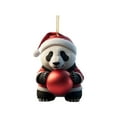 thumbnail image 1 of CMrtew Christmas Panda Pendant Ornament Cute Acrylic Cartoon Panda Decor for Tree, Home & Car Festive Holiday Hanging Decorations, 1 of 4