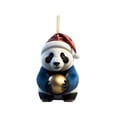 thumbnail image 1 of CMrtew Christmas Panda Pendant Ornament Cute Acrylic Cartoon Panda Decor for Tree, Home & Car Festive Holiday Hanging Decorations, 1 of 4