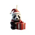 thumbnail image 1 of CMrtew Christmas Panda Pendant Ornament Cute Acrylic Cartoon Panda Decor for Tree, Home & Car Festive Holiday Hanging Decorations, 1 of 4