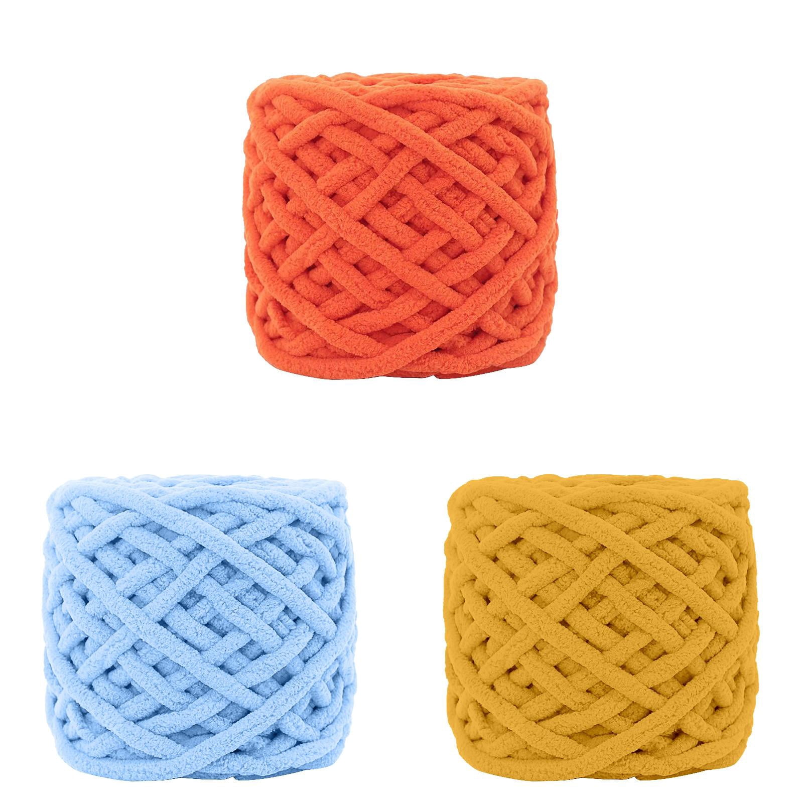 CMrtew Chunky Yarn for Hand Knitting Soft Jumbo Bulky Fluffy Yarn Yarn Acrylic Bulky Washable Hand Knitting Yarn for DIY Blanket Sweater for Crocheting Blanket Scarf DIY Bulky Yarn