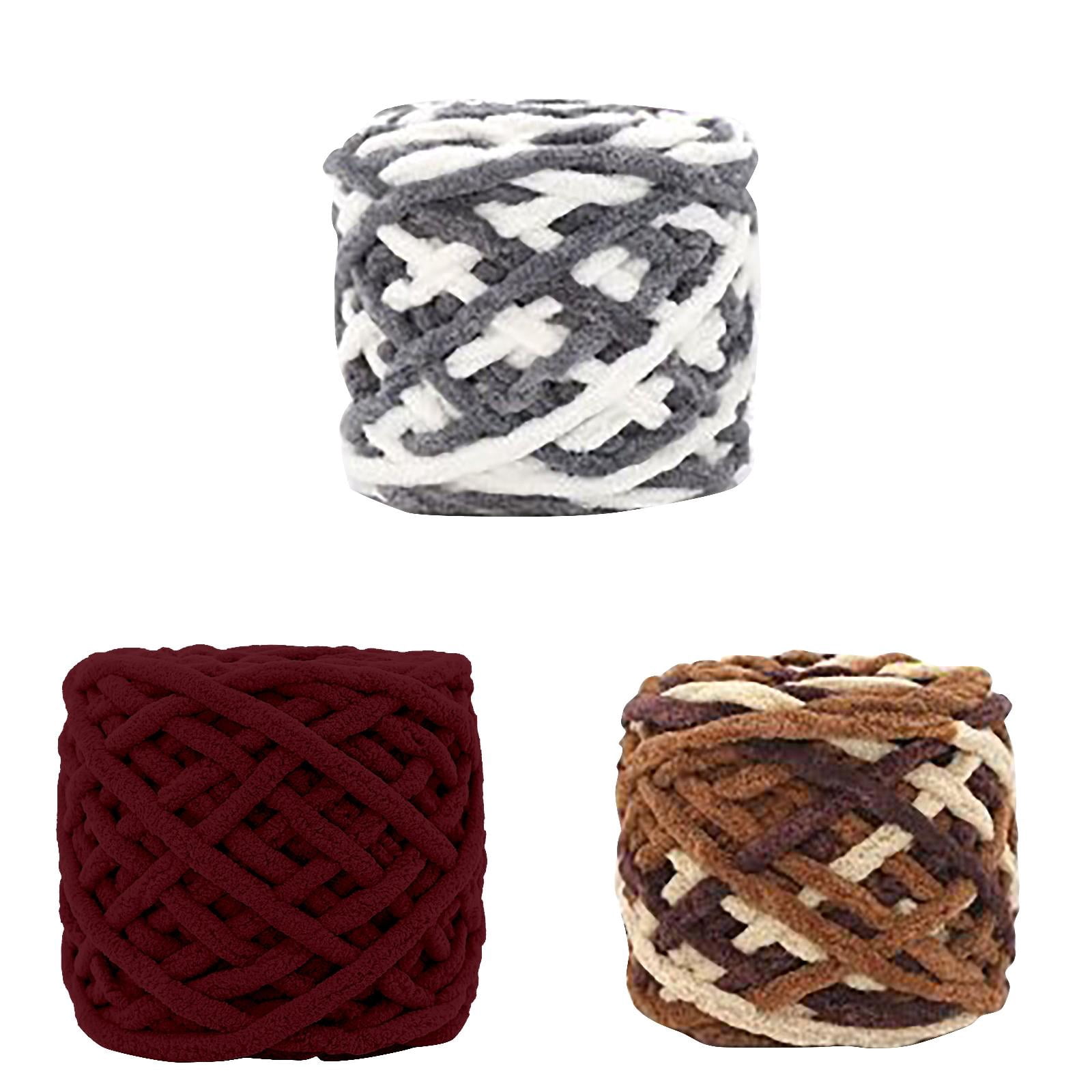 CMrtew Chunky Yarn for Hand Knitting Soft Jumbo Bulky Fluffy Yarn Yarn Acrylic Bulky Washable Hand Knitting Yarn for DIY Blanket Sweater for Crocheting Blanket Scarf DIY Bulky Yarn