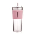 thumbnail image 1 of CMrtew Clear Acrylic Travel Tumbler with Lid Premium Double Wall Insulated Reusable Cup, High Temperature Resistance Plastic Water Bottle for Hot/Cold Beverages, 1 of 7