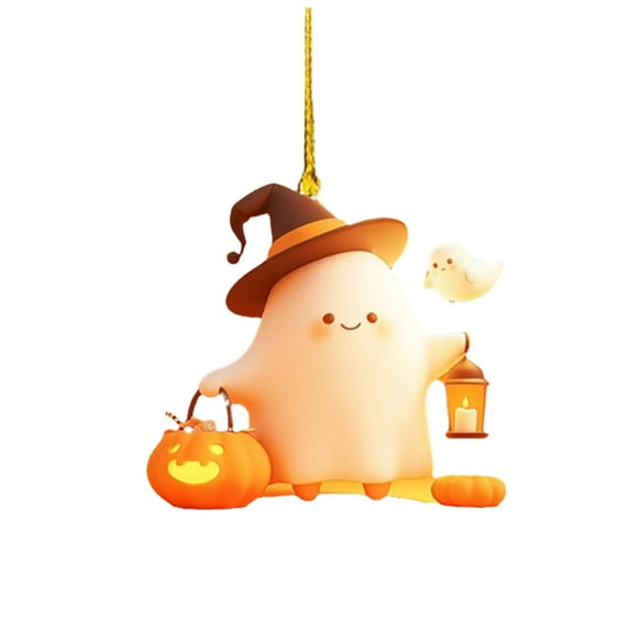 CMrtew Cute Halloween Car Hanging Decor Adorable Pumpkin Plush Doll for Car Mirror, Kids Room & Home Festive Soft Toy Accessory for Halloween Decorations