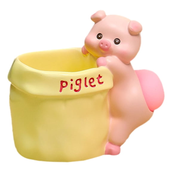 CMrtew Cute Pet Pen Holder Resin Animal Desk Organizer for Pens & Makeup Brushes Fun Desktop Storage for Students & Office (Animal Designs)