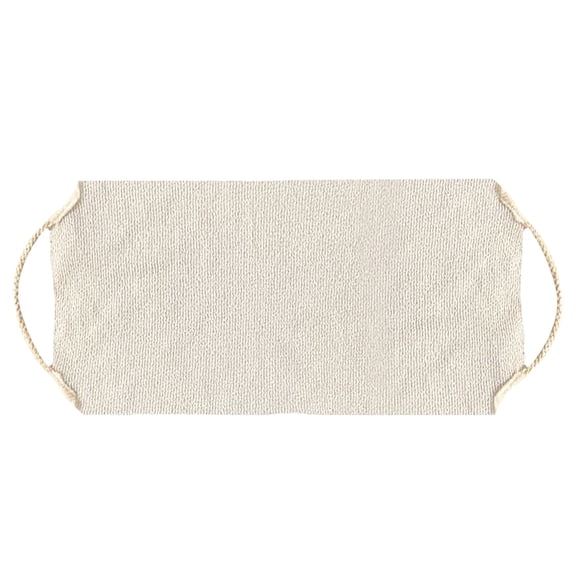 CMrtew Double-Sided Back Exfoliator Body Scrub Towel, Exfoliating Back Scrubber with Handles,Exfoliating Washcloth Bath Tool in Shower, Stretchable Back Washer to Deep Cleans Skin Beige