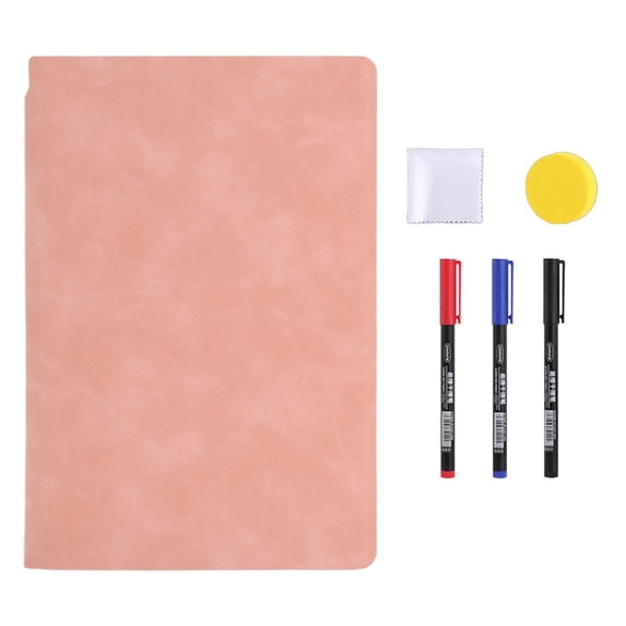 CMrtew Dry Erase Notebook,Portable Whiteboard Notebook 6.6x9.5 inch(A5),Reusable Small White Board for Notes Message Draft, Double Sided Erasable Writing Board for School Office Home Travel