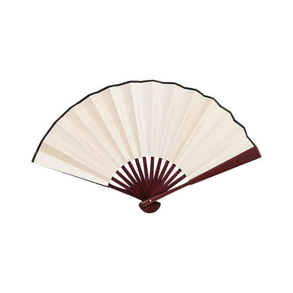 CMrtew Elegant Silk Folding Fan | Hand-Painted Dance Performance Fan & Cultural Décor Accessory | Bamboo Frame with Artistic Embellishment for Themed Events/Weddings‌