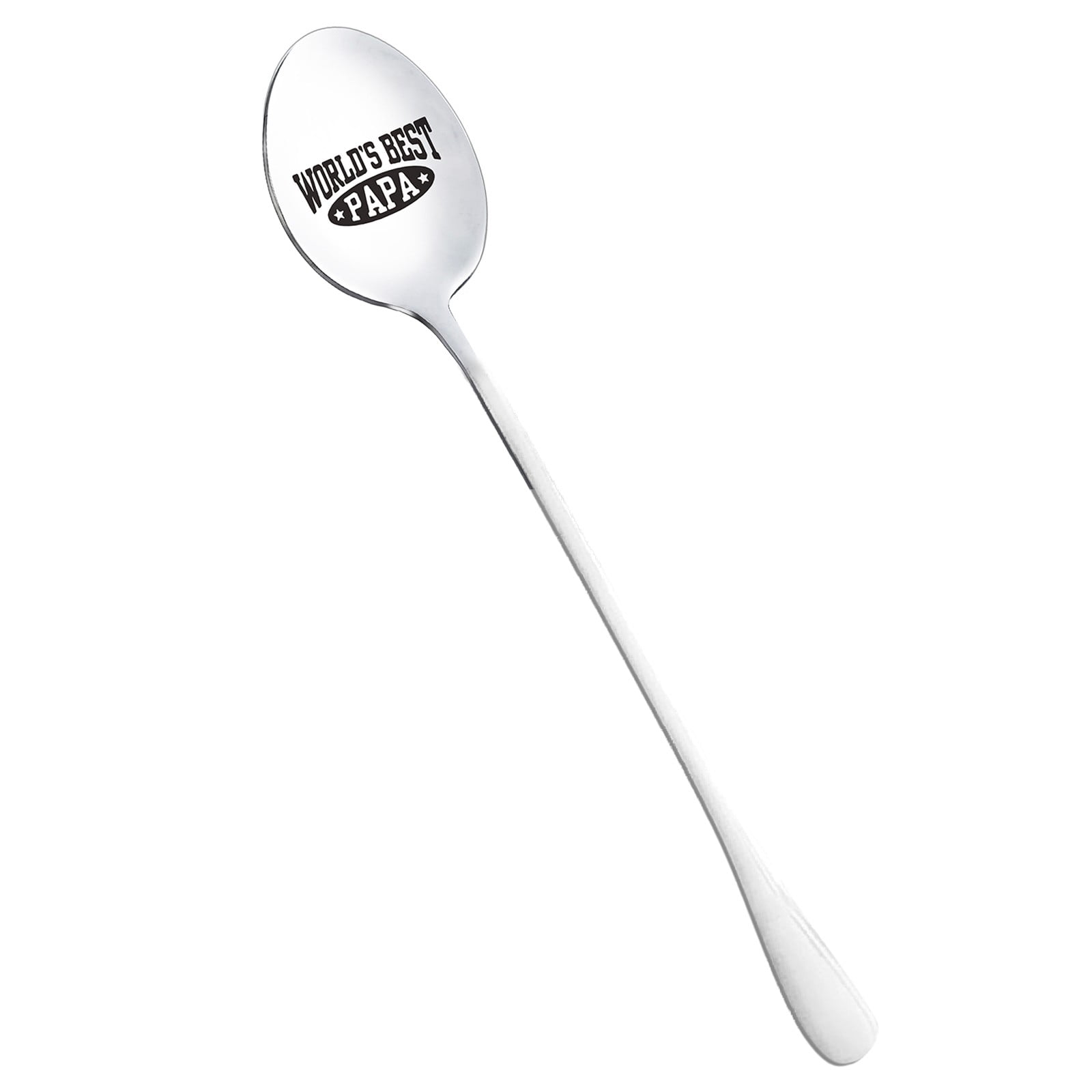 Grandpa's Tea Spoon - 7" Stainless Steel Engraved Spoon, 'Best Grandpa Ever' Gift For Father's Day, Birthday, Christmas From Grandkids