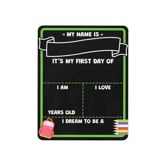 CMrtew First Day of School Sign Board with Liquid Chalk Markers - 14”x11” Double-Sided & Reusable - My First and Last Day - Back to School Supplies Board for Kindergarten, Preschool