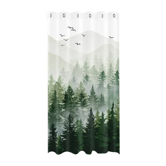 CMrtew Green Tree Shower Curtain Nature-Inspired Bathroom Decor | Eco-Friendly Fabric | No Hooks Included | 72x72 Inch