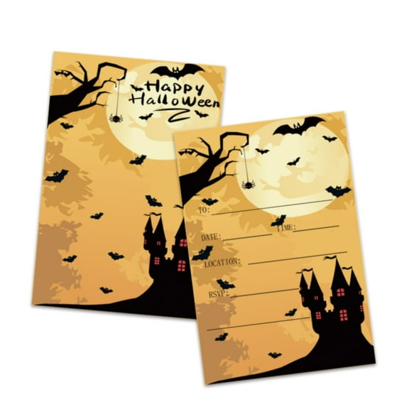 CMrtew Hallow-een Invitation Cards Hallow-een Party Invitations with for Kids Adults 10pcs Invitation Cards for Hallow-een Scary Themed Parties for Boys Gir