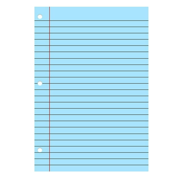 CMrtew Loose Leaf Paper Colored Filler Paper 8 * 10.5 College Ruled Paper 3-Hole Punched Paper for 3-Ring Binders Notebook Lined 8" x 10.5"