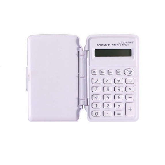 CMrtew Mini 6-Function Calculator | Large 8-Digit LCD Display | Portable Pocket Size with Cover School Student Desktop Accounting Office Calculators