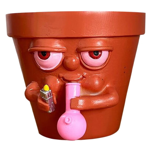 CMrtew New Valentine's Day Flower Pot with Unique Design Home Decoration Resin Artwork Gift for Couples Present Funny Creative Ornament