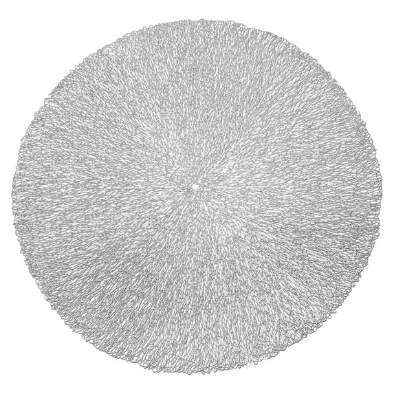CMrtew Placemats Set of 1, Round Heat-Resistant Vinyl Placemat, 15in ...