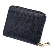 Julia Buxton Pebble RFID Double Zip Organizer - Vegan Leather, Card Slots, Detachable Strap