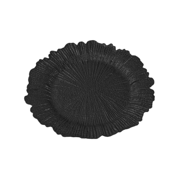 CMrtew Reef Charger Plates Bulk, 5 Inch Plastic Floral Charger Plates, Round Plate Chargers for Dinner Wedding Party Event Table Setting Decoration