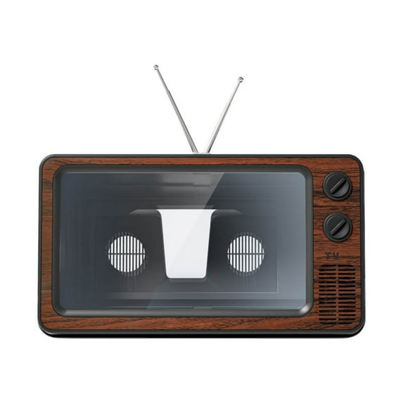 CMrtew ‌Retro TV 3D Screen Magnifier Mobile Phone Stand & Desktop Projector for Phone Vintage Creative Theater Experience‌