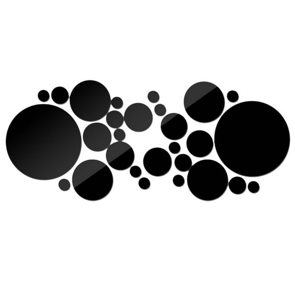 CMrtew Round Puzzle Mirror Wall Sticker Decorative Acrylic Home Accessories, DIY Interchangeable Wall Art for Living Room, Bedroom Peel & Stick Reflective Decor