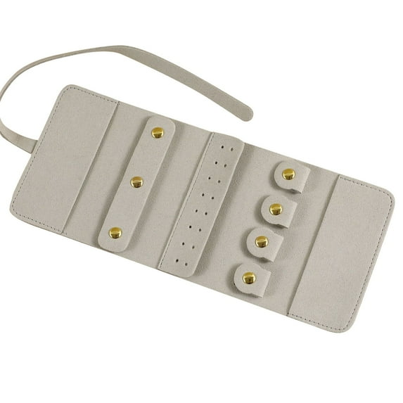 CMrtew Small Travel Jewelry Organizer Roll Bag Mini Portable Storage for Rings Necklaces Earrings Bracelets Lightweight Compact Design for Daily Use & Trips Waterproof Fabric Jewelry Case