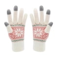 thumbnail image 1 of CMrtew Snowflake Winter Gloves for Women Men Touch Screen Warm Knit Glove Snow Flower Winter Glove for Cold Weather Ski Riding, 1 of 2