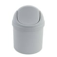 thumbnail image 1 of CMrtew Wastebasket Trash Can - Desktop Mini Plastic Waste Garbage Can with Swing Lid, Stylish Countertop Trash Bin Table Waste Paper Basket Round Small Trash Can for Office Bathroom Bedroom., 1 of 9