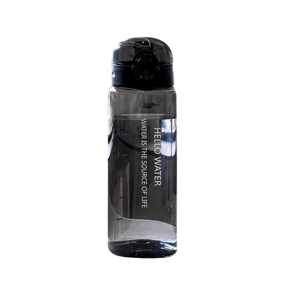 CMrtew Water Bottle Sports Water Bottle, Reusable Clear Water Bottle, Plastic Water Bottles with Scale, Leak-Proof Flip Top Drink Bottles for Travel Gym 20oz/600ml