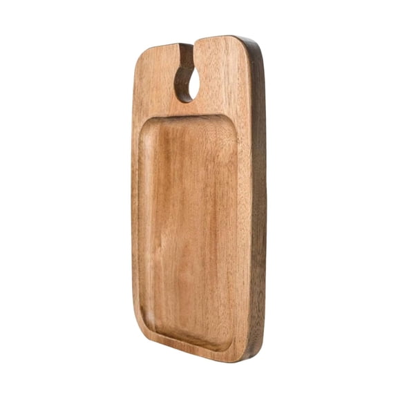 CMrtew Wine Appetizer Plates, Wooden Mini Charcuterie Boards, Cocktail Plate w Wine Glass Holder, Cheese Board w Wine Holder, Wood Serving Trays for Party, Picnic, Birthday, Family Gatherings