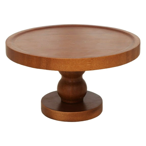 CMrtew Wooden Cake Stand 7 Inch | Wood Pedestal Riser | Footed Cupcake & Dessert Stand | Multipurpose Cake Display for Home Decor | Dining Table | Pastries