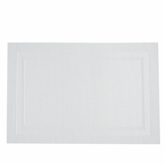 CMrtew Woven Vinyl Placemats Waterproof & Wipeable for Dining Table Indoor/Outdoor Use Beige Kitchen Mats (Easy Clean, Stain-Resistant)