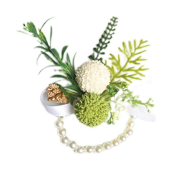 CMrtew ‌Wrist Flower & Boutonniere Artificial Hand Corsage (Prom, Homecoming, Wedding, or Graduation Floral Accessories for Brides & Grooms)‌