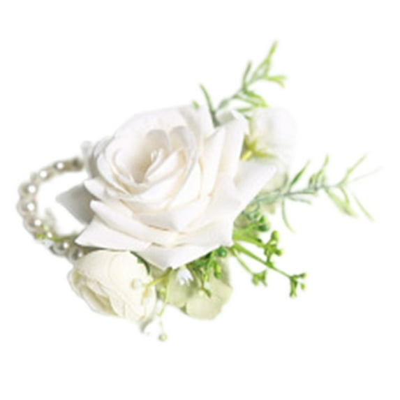 CMrtew Wrist Flower & Boutonniere Artificial Hand Corsage (Prom, Homecoming, Wedding, or Graduation Floral Accessories for Brides & Grooms)