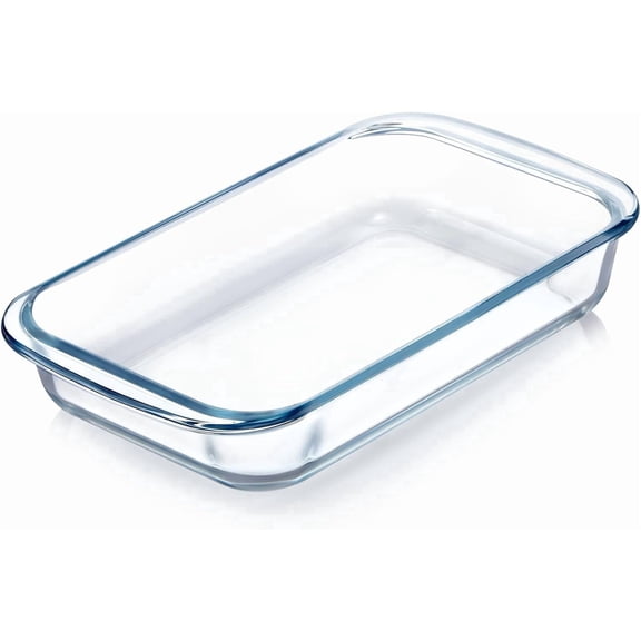 Cnshop 1QT Rectangular Glass Baking Dish, Oven-Safe Single-Serve Bakeware Pan