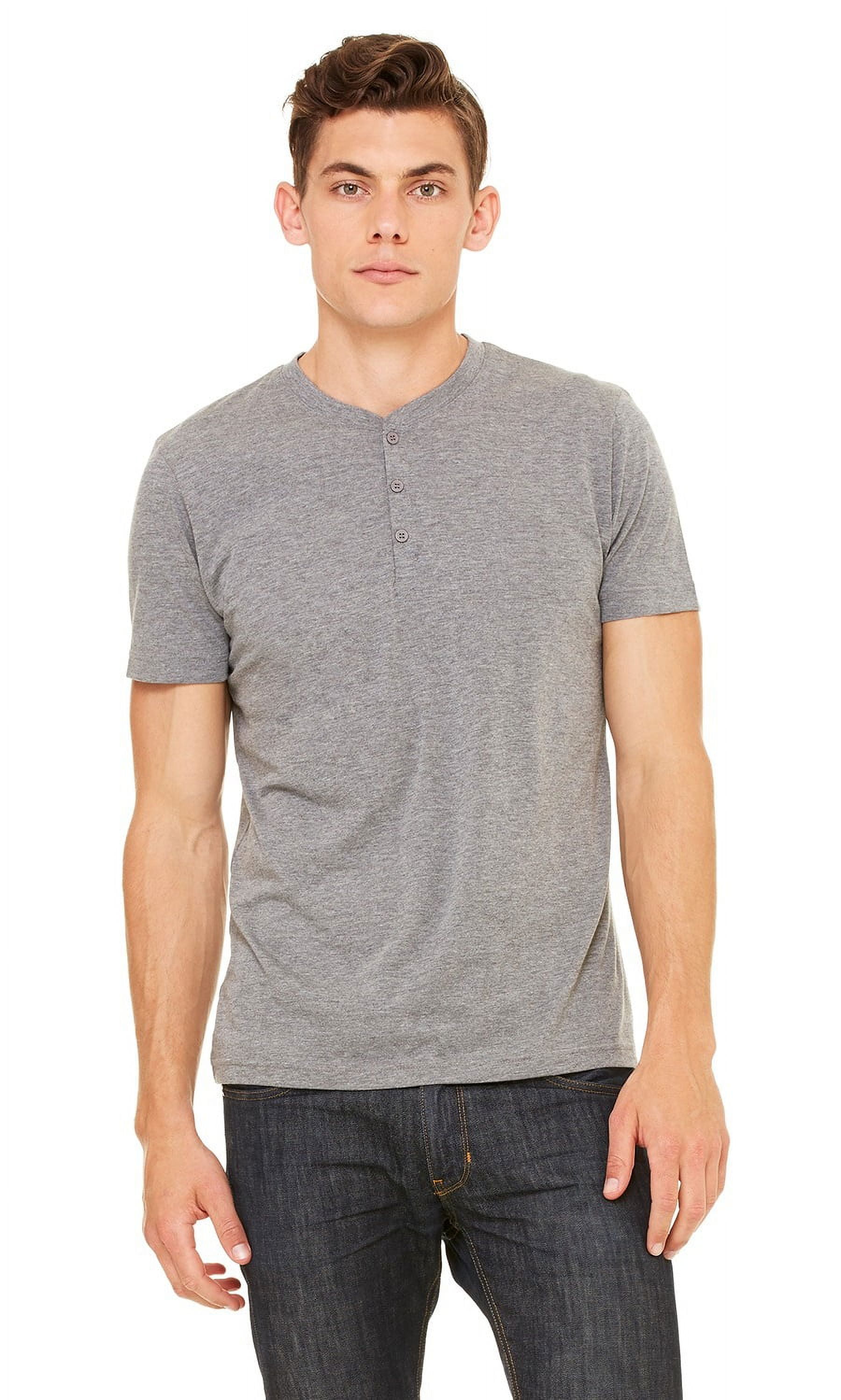 CN 3125 SHORT SLEEVE HENLEY (GREY TRIBLEND M) - Walmart.com