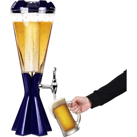 CN 3L Beer Tower Drink Dispenser with Ice Tube & LED Light - Ideal for Home, Bar, Party
