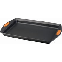 CN Nonstick Bakeware with Grips, Nonstick Cookie Sheet / Baking Sheet - 10 Inch x 15 Inch, Gray with Orange Grips