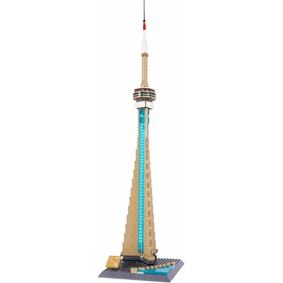 CN Tower Building Blocks Set, 400 PCS Famous Architecture Model Building Kits, Collection CN Tower Model Blocks for Adults and Kids