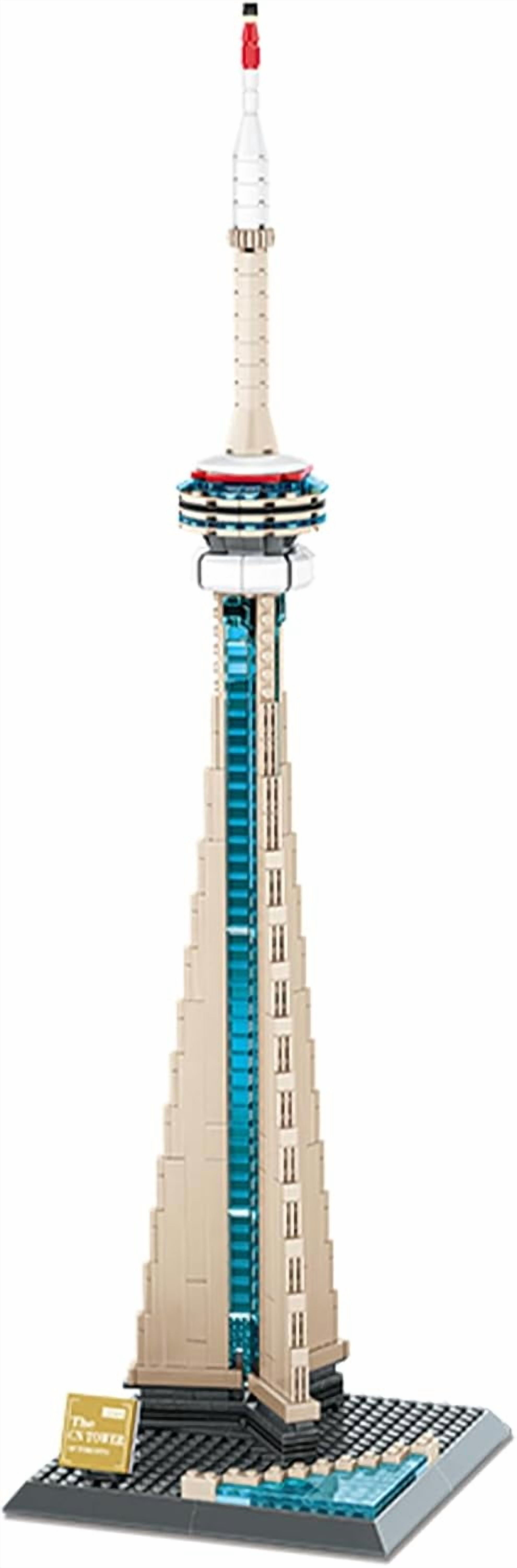 Ylutex CN Tower Building Blocks Set, 400 PCS Famous Architecture Model Building Kits, Collection CN Tower Model Blocks for Adults