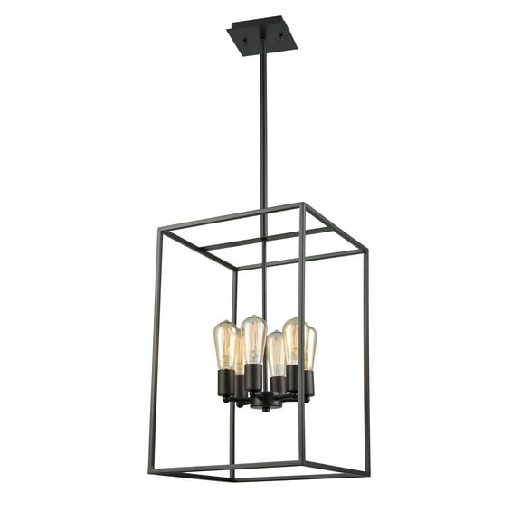 CN15861-Thomas Lighting-Williamsport - Six Light Chandelier-Oil Rubbed Bronze Finish