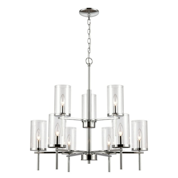 CN290923-Thomas Lighting-9 Light Chandelier-Chrome Finish -Traditional Installation