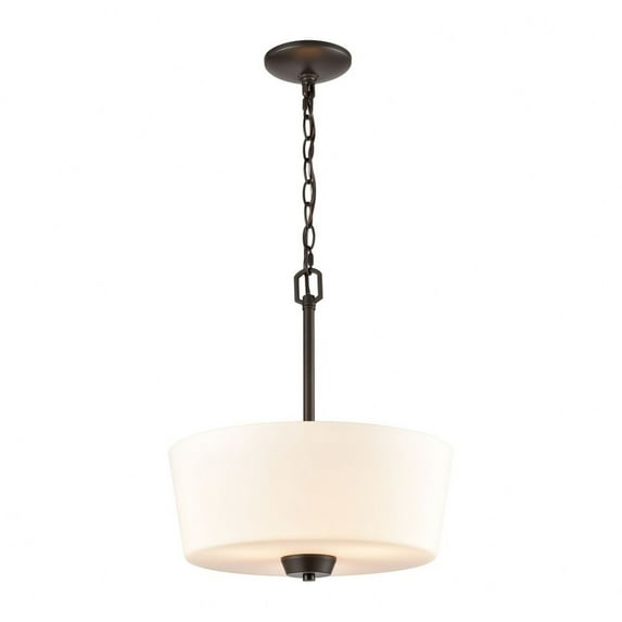 CN310841-Thomas Lighting-3 Light Large Pendant-Oil Rubbed Bronze Finish -Traditional Installation