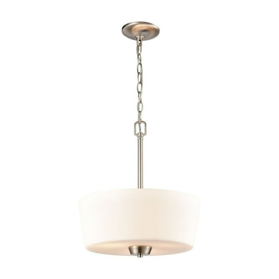 CN310842-Thomas Lighting-3 Light Large Pendant-Brushed Nickel Finish -Traditional Installation