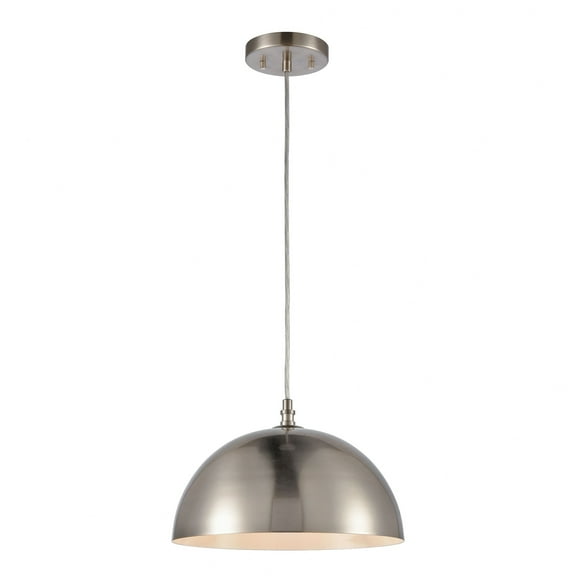 CN700152-Thomas Lighting-1 Light Pendant-Brushed Nickel Finish -Traditional Installation