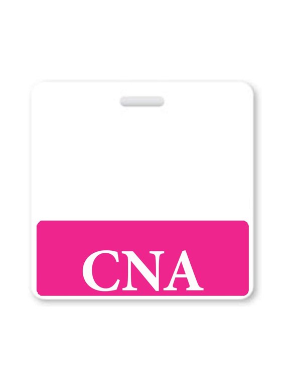 CNA Badge Buddy - Heavy Duty Horizontal Badge Buddies for Certified Nurse Assistants - Spill & Tear Proof Cards - 2 Sided USA Printed Quick Role Identifier ID Tag Backer by Specialist ID