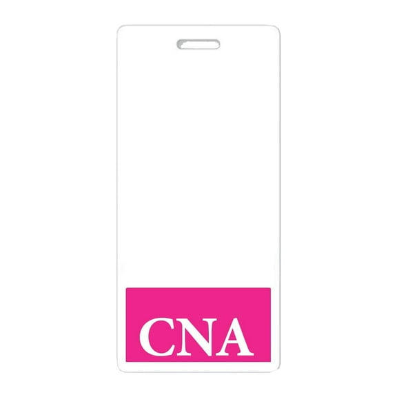 CNA Badge Buddy - Heavy Duty Vertical Badge Buddies for Certified Nursing Assistants - Spill & Tear Proof Cards - 2 Sided USA Printed Quick Role Identifier ID Tag Backer by Specialist ID