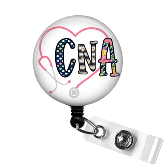 CNA Badge Reel Certified Nursing Assistant ID Holder, Medical Badge Clip, CNA Appreciation Gift | Scrapheart