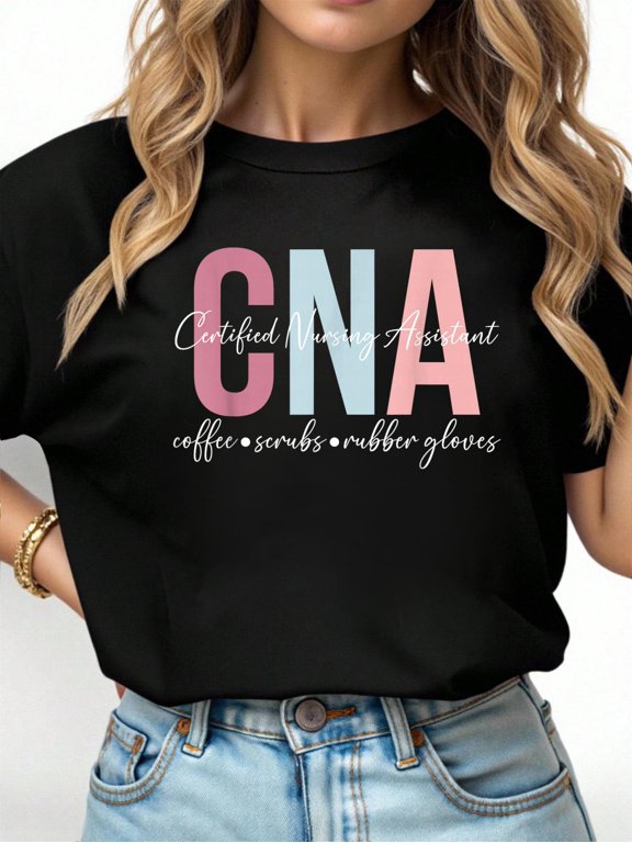 CNA Certified Nursing Assistant Coffee Scrubs CNA Nurse T-Shirt